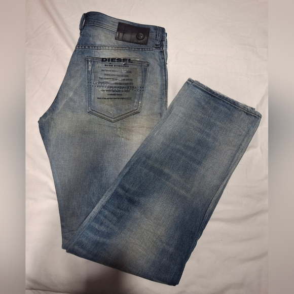 Diesel Industry Men's Relaxed Fit Blue Jeans.size 34 - Picture 10 of 10